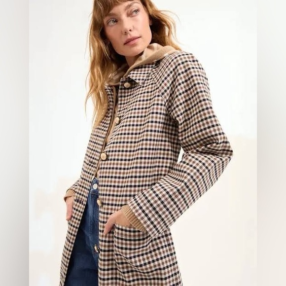 NEW Veronica Beard CURRENT SEASON Quinton Plaid Trench Coat NWT XS - Picture 2 of 14